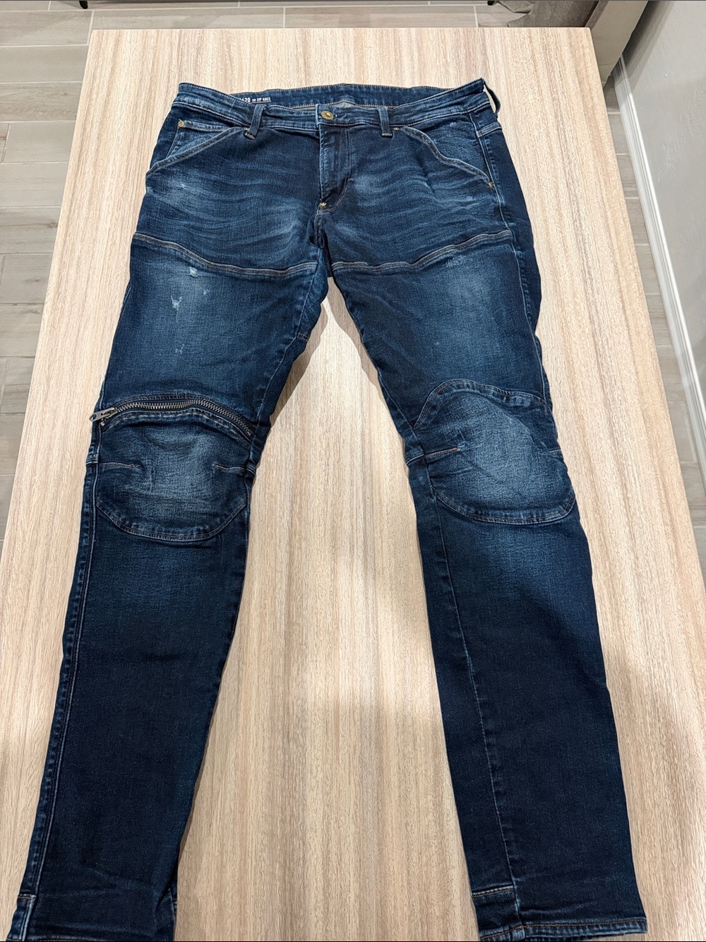 G-Star Dark Blue Skinny Moto Jeans